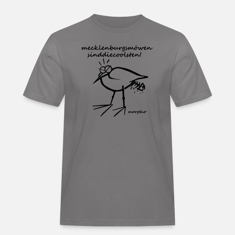 Möwe - Männer Workwear T-Shirt - Grau