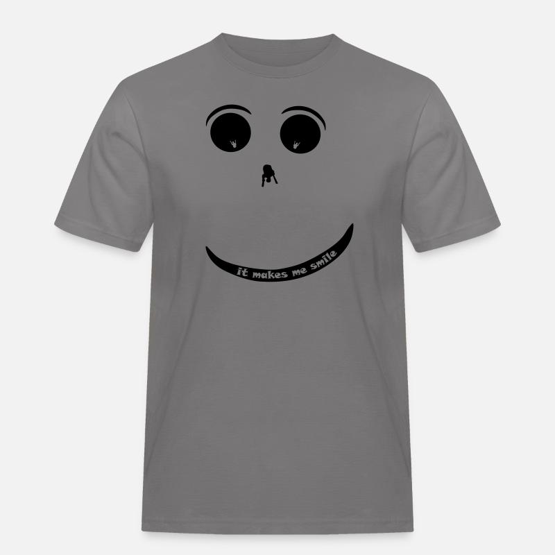 Paragliding Smiley - Männer Workwear T-Shirt - Grau