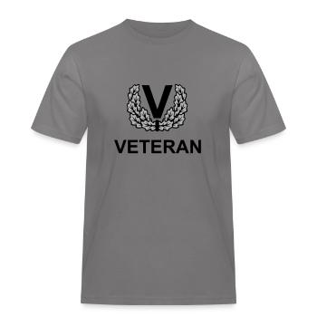 Veteran Militär Bund Streitkräfte Bw - tricolor - Männer Workwear T-Shirt - Grau - Vorne - AI Model Male 185 dark (185cm)