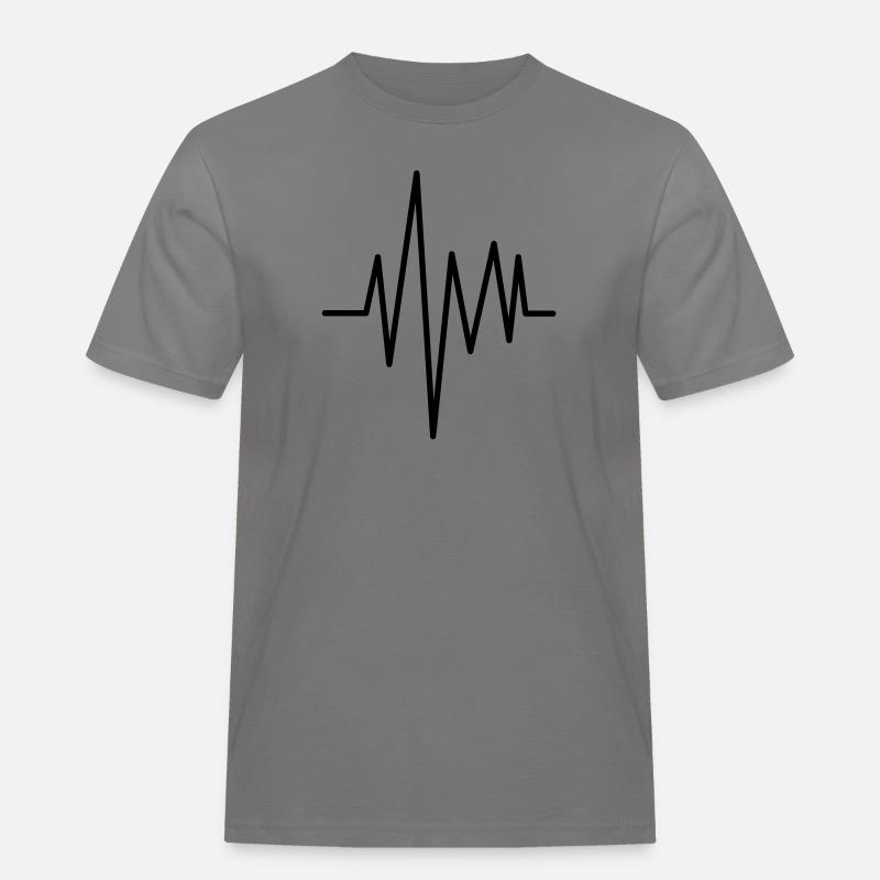 wave_pulse_u1 - Männer Workwear T-Shirt - Grau