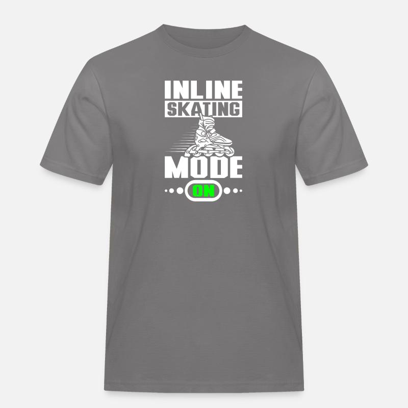 Inline skating mode on - Männer Workwear T-Shirt - Grau