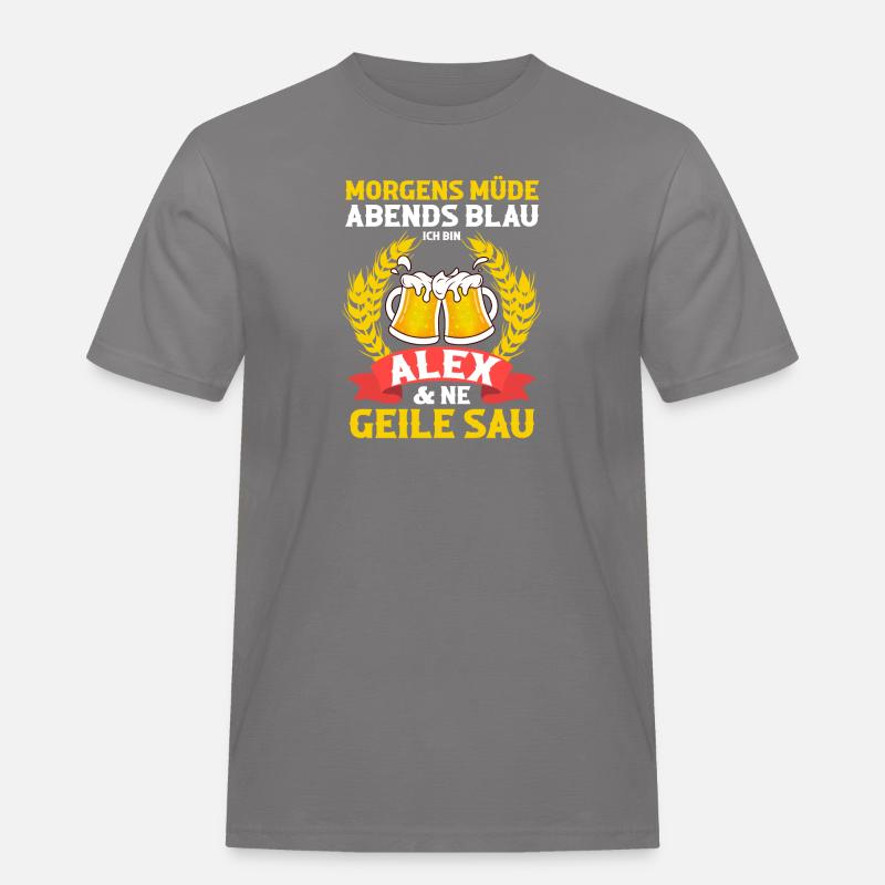 Alex - Männer Workwear T-Shirt - Grau