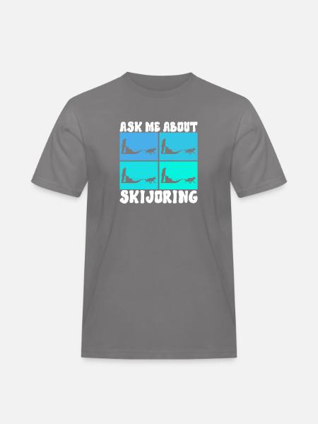 Sledding Sled dogs - Men's Workwear T-Shirt - grey