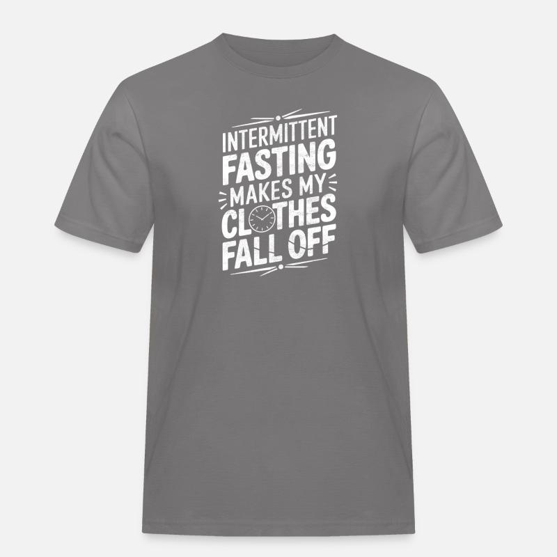Intermittent fasting Intermittent fasting - Men's Workwear T-Shirt - grey