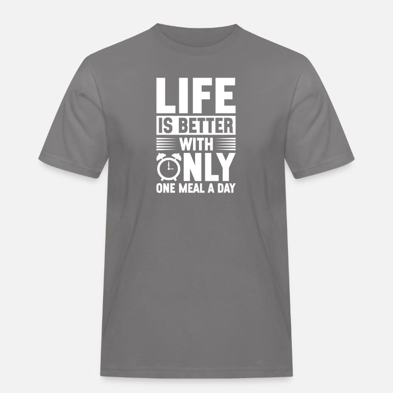 Intermittent fasting Intermittent fasting - Men's Workwear T-Shirt - grey