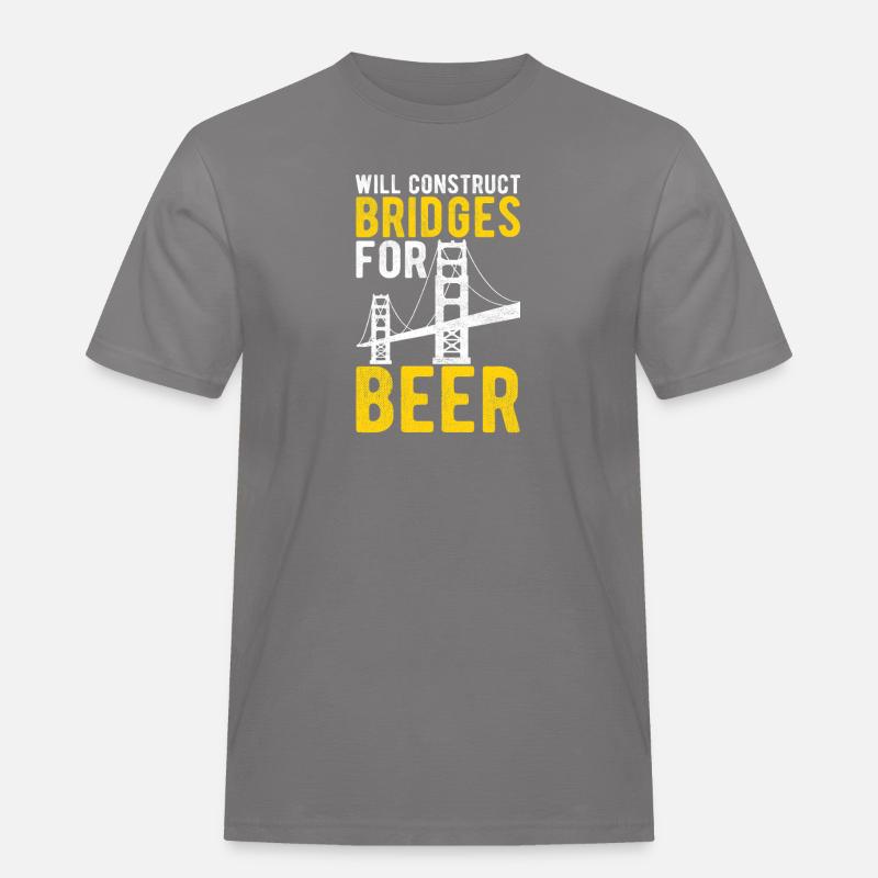 Bridge Engineer Bridge Construction - Men's Workwear T-Shirt - grey