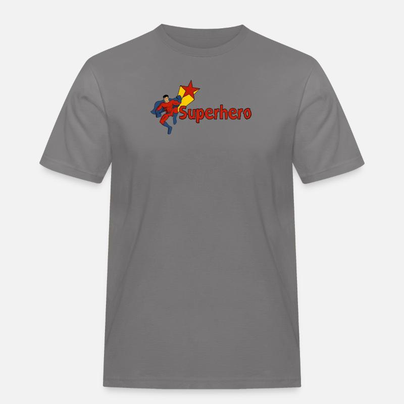 Superhero Comic Superheld - Ideale Geschenkidee - Männer Workwear T-Shirt - Grau
