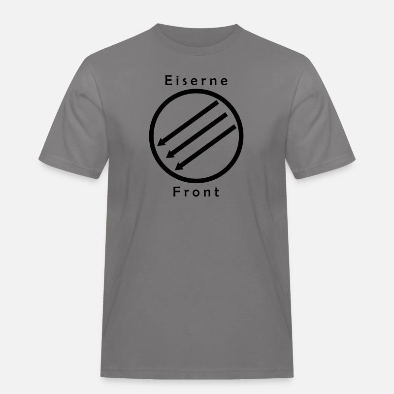 Eiserne Front - Drei Pfeile - Männer Workwear T-Shirt - Grau