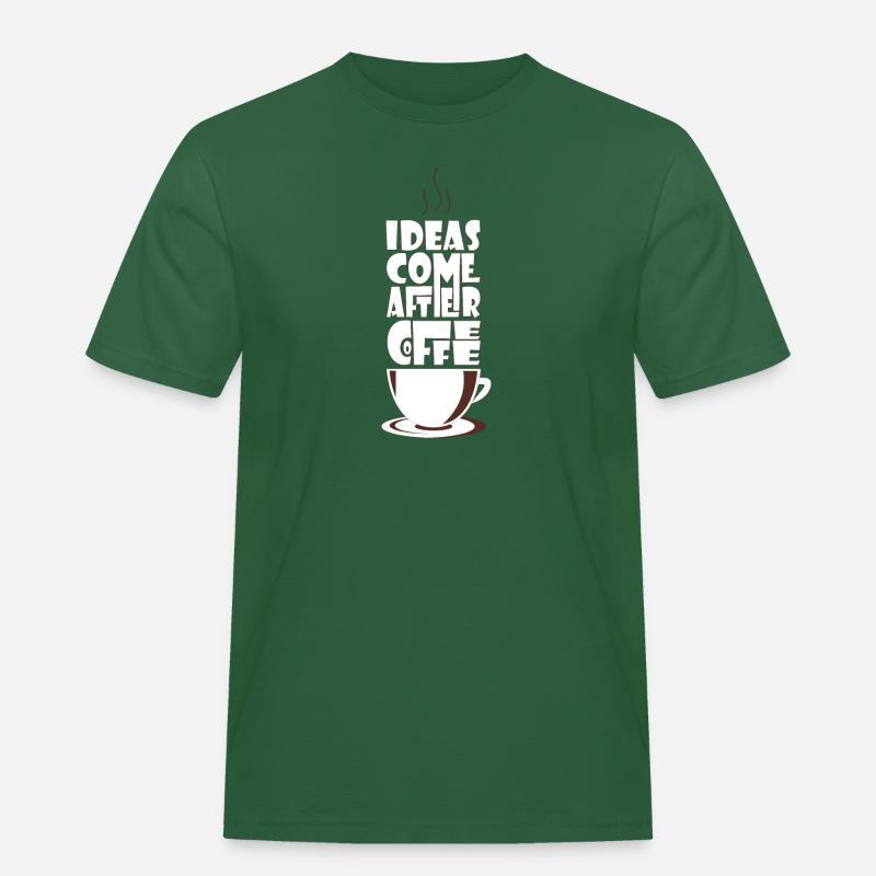 Kaffee Kaffee Kaffee - Männer Workwear T-Shirt - Flaschengrün