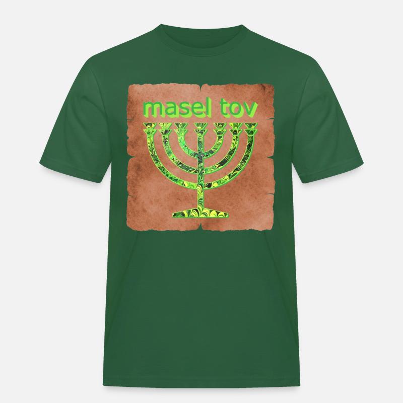 masel tov e 35 - Männer Workwear T-Shirt - Flaschengrün