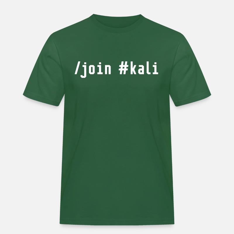 IRC - OHJAUS: LIITY KALI - PENTESTING OS - Miesten Workwear t-paita - pullonvihreä