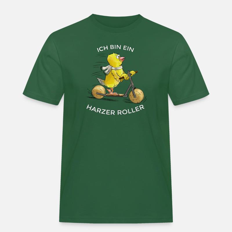 Ich bin ein Harzer Roller - Männer Workwear T-Shirt - Flaschengrün