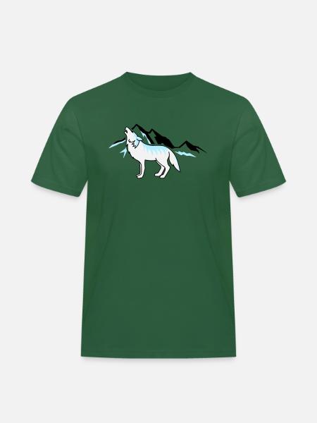 Wolf Mountains 02 - Men's Workwear T-Shirt - bottle green