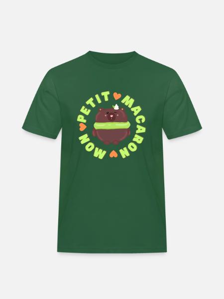 mon petit macaron bear - Men's Workwear T-Shirt - bottle green
