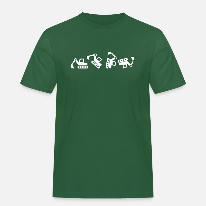 Bagger Baggerfahrer baggern Bauarbeiter Geschenk - Männer Workwear T-Shirt - Flaschengrün