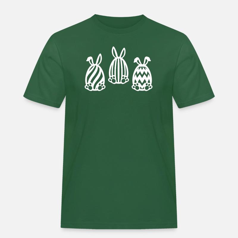 EASTER EASTER BUNNY EASTER EGGS - Men's Workwear T-Shirt - bottle green