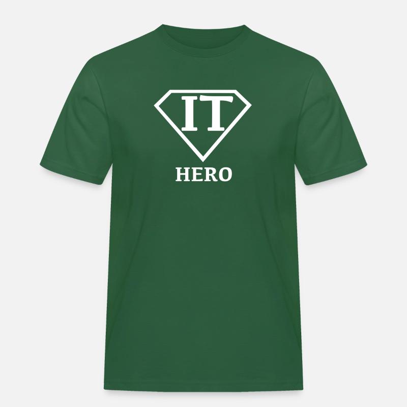 IT HELD - Männer Workwear T-Shirt - Flaschengrün
