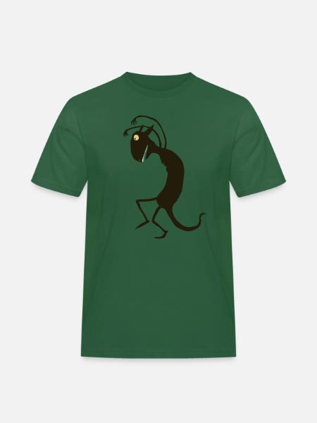 schleichendes Monster - Männer Workwear T-Shirt - Flaschengrün