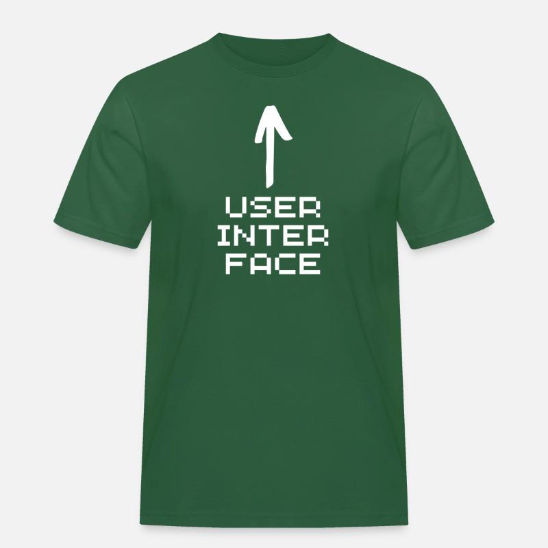 User interface white - Männer Workwear T-Shirt - Flaschengrün