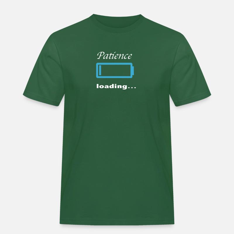 Patience loading... - Männer Workwear T-Shirt - Flaschengrün