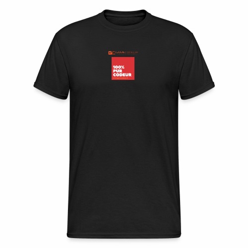 100% PUR CODEUR - CARRE ROUGE - T-shirt Gildan épais homme
