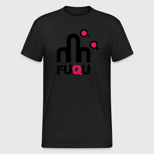 T-shirt FUQU logo colore nero - Maglietta Gildan Heavy da uomo