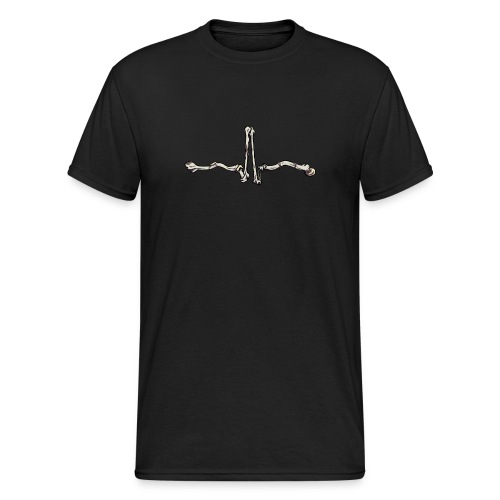 Knochen EKG - Männer Gildan Heavy T-Shirt