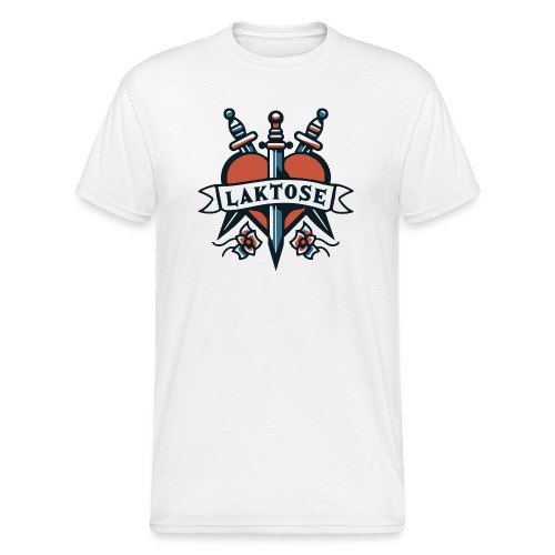 Laktose Tattoo 50er Rockabilly Design - Männer Gildan Heavy T-Shirt