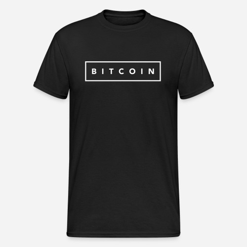 Bitcoin hvide firkant - Herre Gildan Heavy T-Shirt