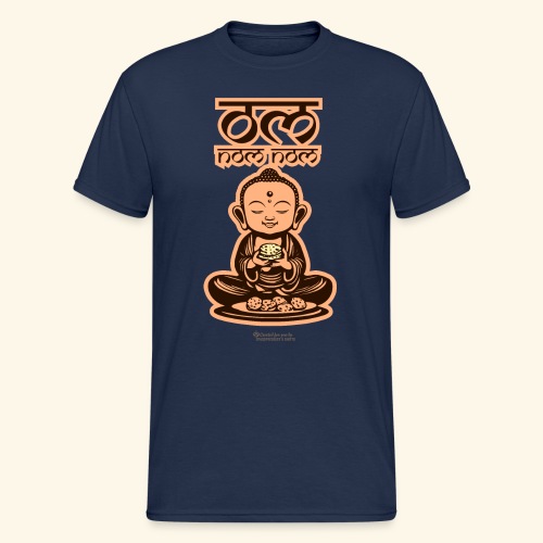Om Nom Nom Buddha mit Keks - Männer Gildan Heavy T-Shirt