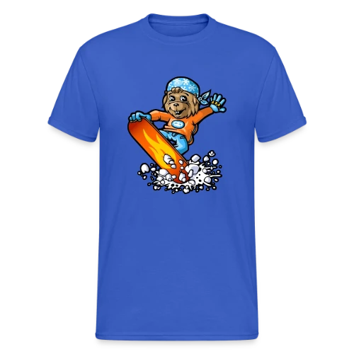 Marmotte Snowboard Fun - T-shirt Gildan épais homme