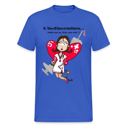 Inféermière Passionnée - T-shirt Gildan épais homme