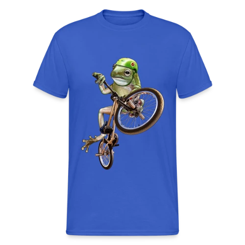Grenouille BMX : Le Rider des Marais - T-shirt Gildan épais homme