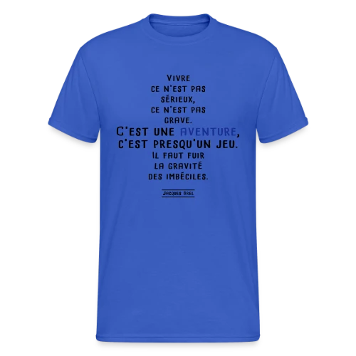 Jacques Brel: Le Grand Poète - T-shirt Gildan épais homme
