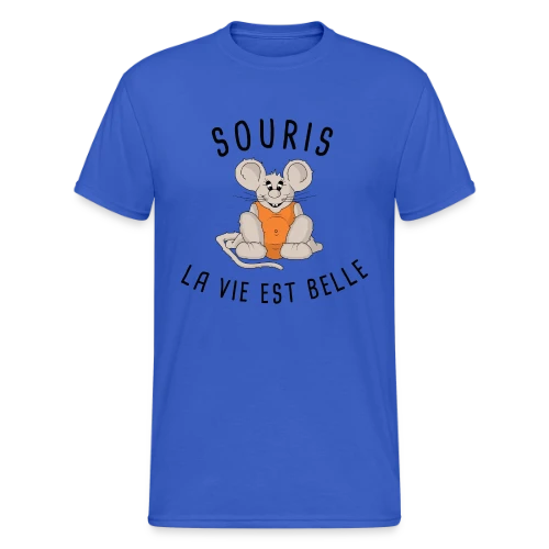 T-shirt Souris : La Vie est Belle ! - T-shirt Gildan épais homme
