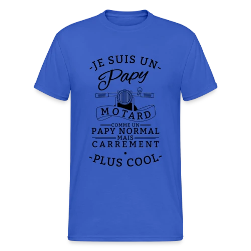 Papy Motard : L'Asphalte dans l'Âme - T-shirt Gildan épais homme