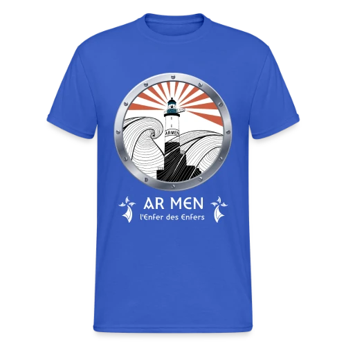 Phare d'Ar Men Breton - T-shirt Gildan épais homme