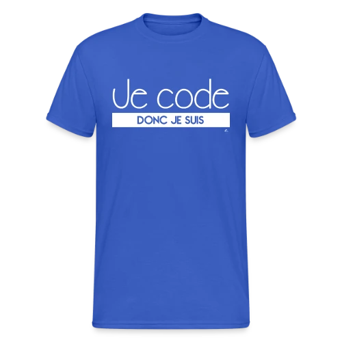 T-Shirt "Je Code Donc Je Suis" - Le Geek du Développement - T-shirt Gildan épais homme