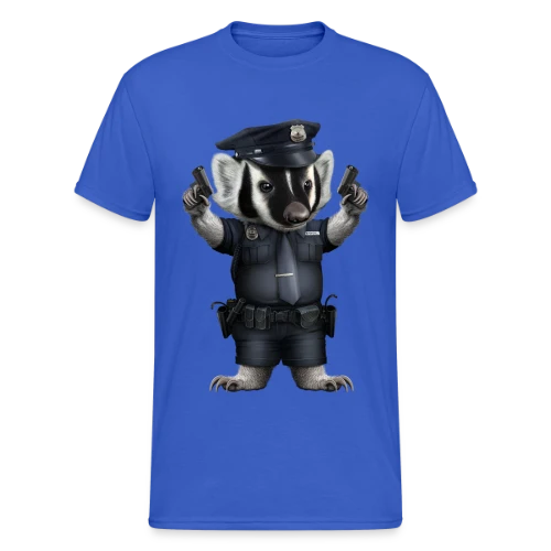 Blaireau Police - T-shirt Gildan épais homme