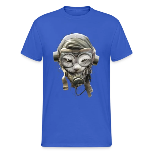 Chat Pilote Champion - T-shirt Gildan épais homme