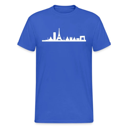 Silhouette Parisienne Élégante - T-shirt Gildan épais homme