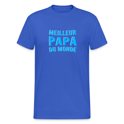 T-shirt "Meilleur Papa du Monde" - T-shirt Gildan épais homme