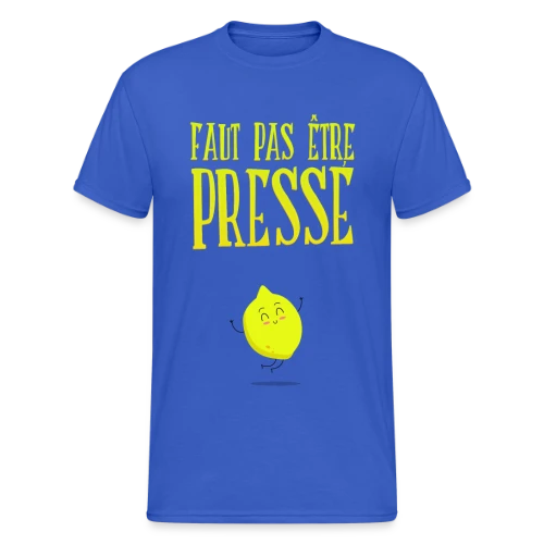 T-shirt Pas Pressé : L'Art de Prendre Son Temps - T-shirt Gildan épais homme