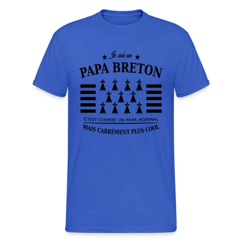 T-shirt Papa Breton Authentique - T-shirt Gildan épais homme