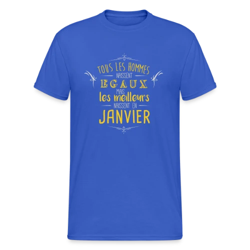 T-Shirt Homme 'Les Légendes Naissent en Janvier' - T-shirt Gildan épais homme