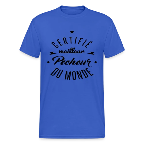 Certifié Meilleur Pêcheur - T-shirt Gildan épais homme