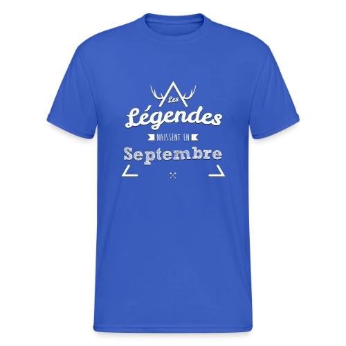 T-shirt Anniversaire : Légende Née en Septembre - T-shirt Gildan épais homme