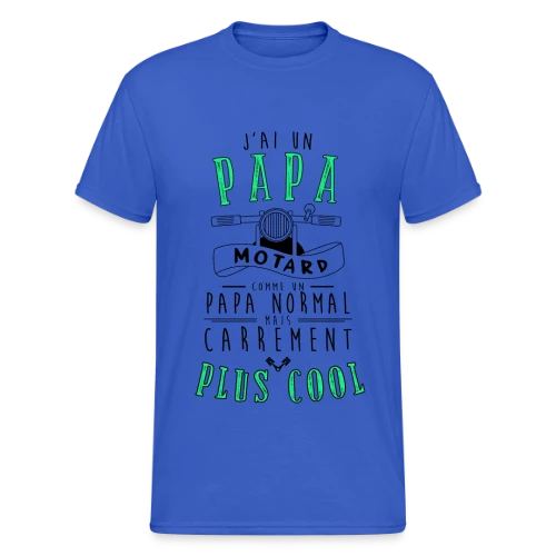 Mon Papa Motard : Le Plus Cool de Tous ! - T-shirt Gildan épais homme