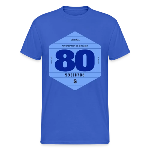 T-shirt Vignette Automobile Rétro France Années 80 - T-shirt Gildan épais homme