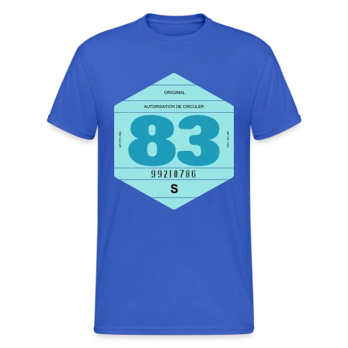 Vignette Auto Rétro 1983 : Voyage Vintage en France - T-shirt Gildan épais homme